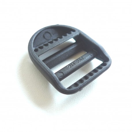 Fermoir boucle à clip 25 mm - Plastique noir - Cuir en Stock
