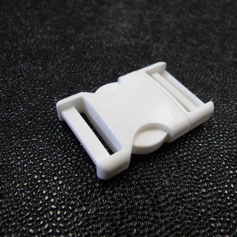 Boucle Clip Plastique Blanche pour Sangle 25 mm