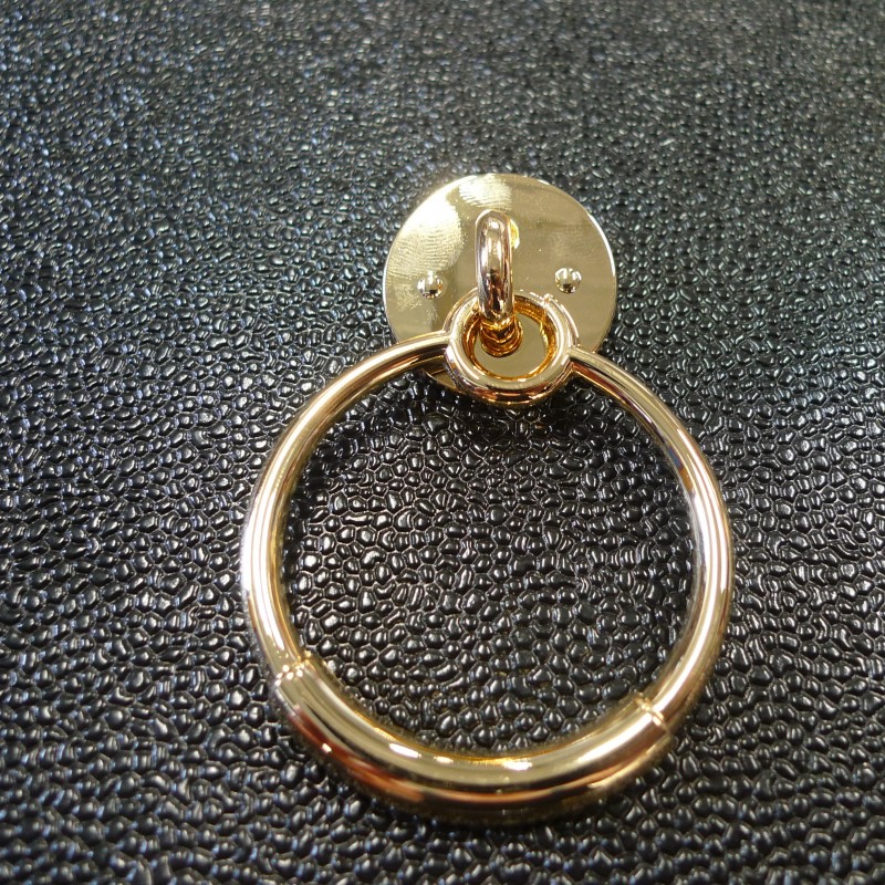 Fermoir mousqueton rond pour bijoux de téléphone - doré - 25 mm