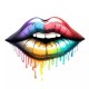 Impression DTF Rainbow mouth