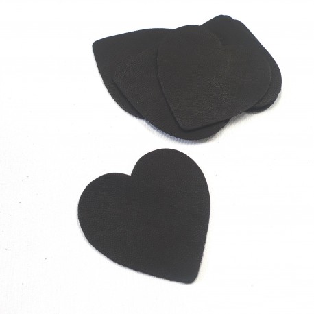 Coeur cuir noir