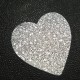 Coeur simili glitter argent