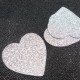 Coeur simili glitter argent