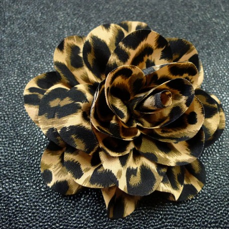 Broche fleur Léopard