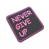 Ecusson NEVER GIVE UP