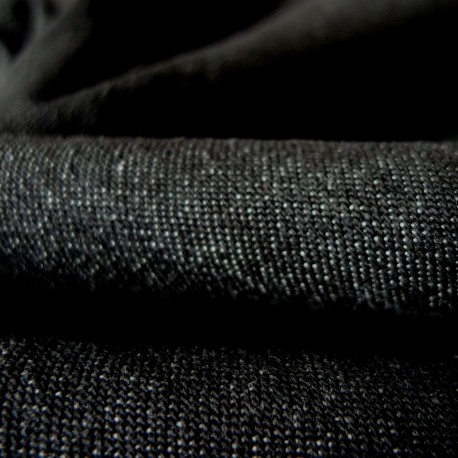 Tissu jeans noir - Tissus